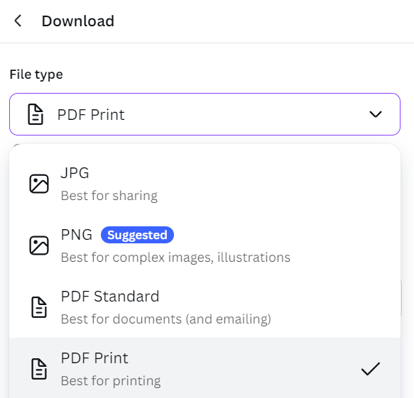 Choose PDF Print