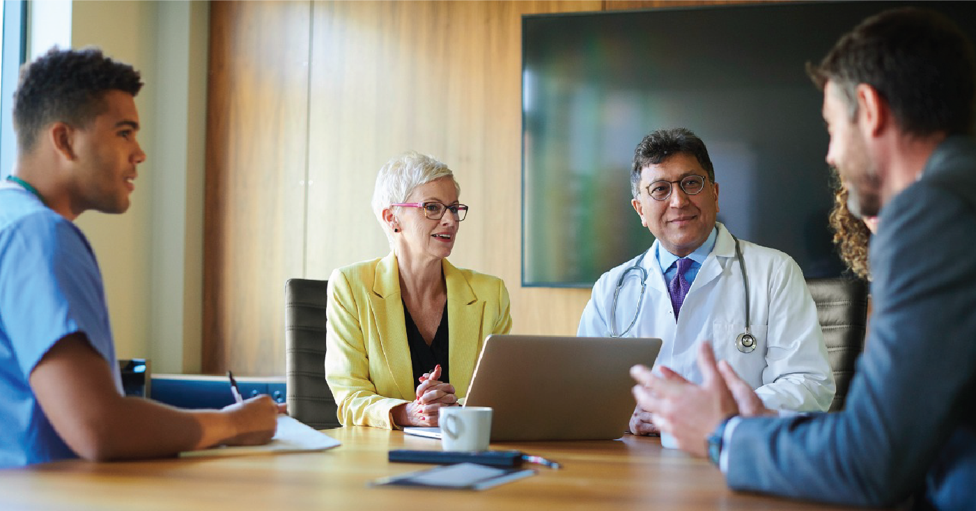 Medical billing managers having a meeting with their practice’s medical billing software provider.