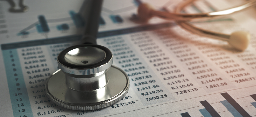 Revenue cycle optimization - A medical practice’s revenue data and information printed on paper.